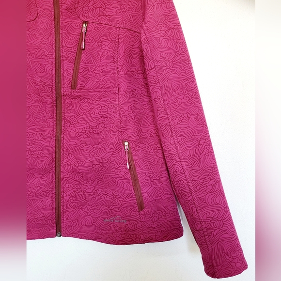 Eddie Bauer Rugged RipStop Textured Microfleece Berry Jacket Trail/Ski Large - Picture 7 of 16